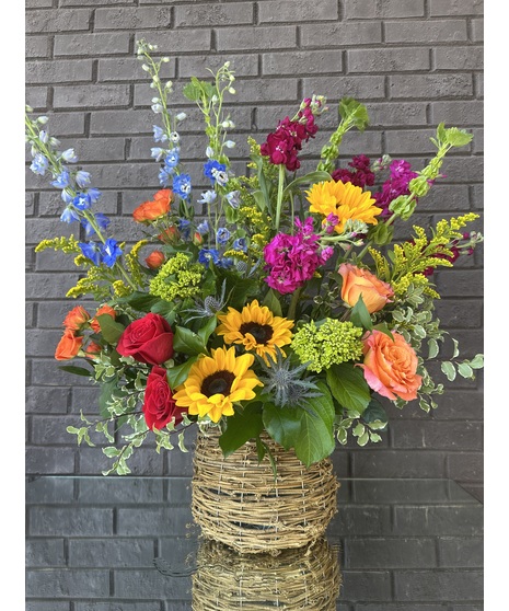 Rustic Wildflower Basket