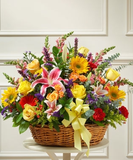 Bright & Brilliant Sympathy Basket