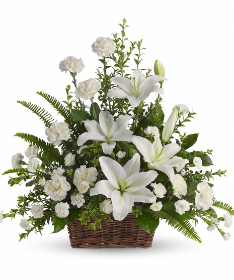Peaceful White Lilies